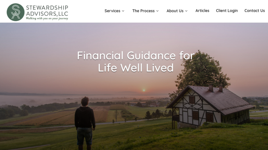 Screenshot of the Stewardship Advisors, LLC website