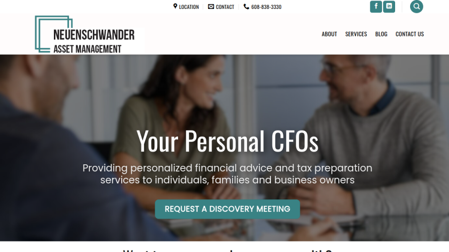 Screenshot of the Neuenschwander Asset Management, LLC website