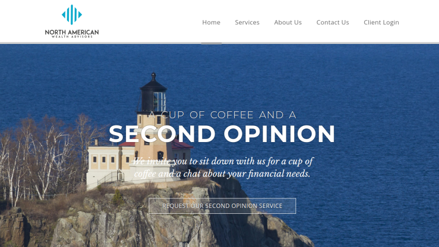 Screenshot of the North American Wealth Advisors INC. website