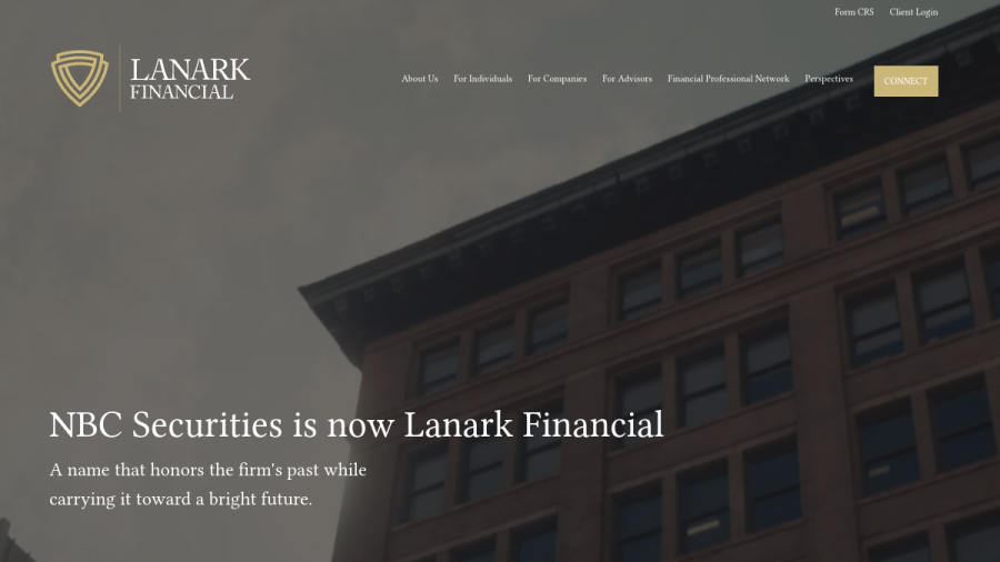 Screenshot of the Nbc Securities, INC. website