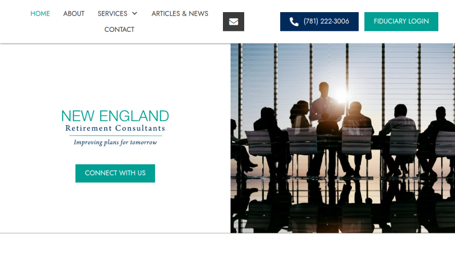 Screenshot of the New England Retirement Consultants, LLC website