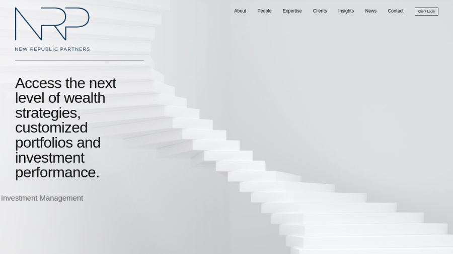 Screenshot of the New Republic Partners website