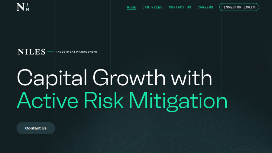 Screenshot of the Niles Investment Management, LLC website