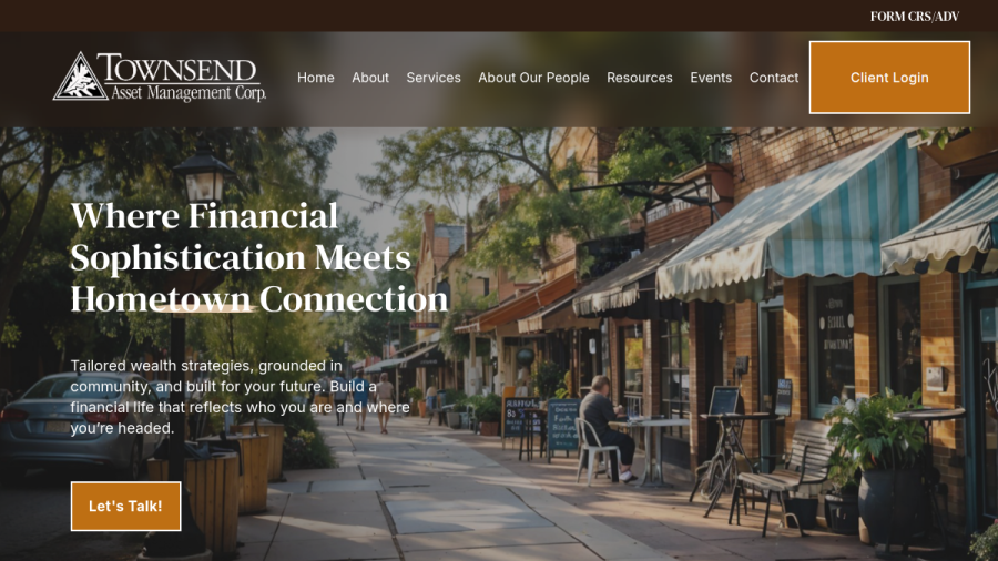 Screenshot of the Townsend Asset Management Corp. website