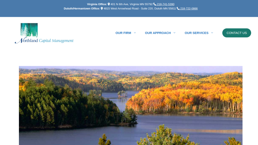 Screenshot of the Northland Capital Management website