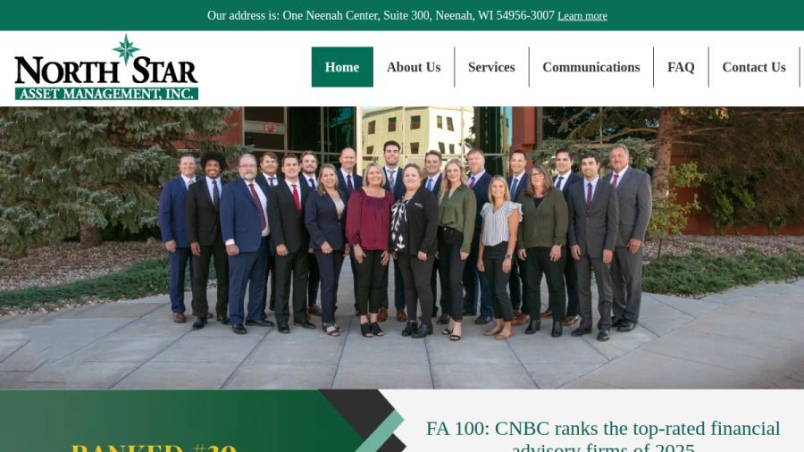 Screenshot of the North Star Asset Management INC website