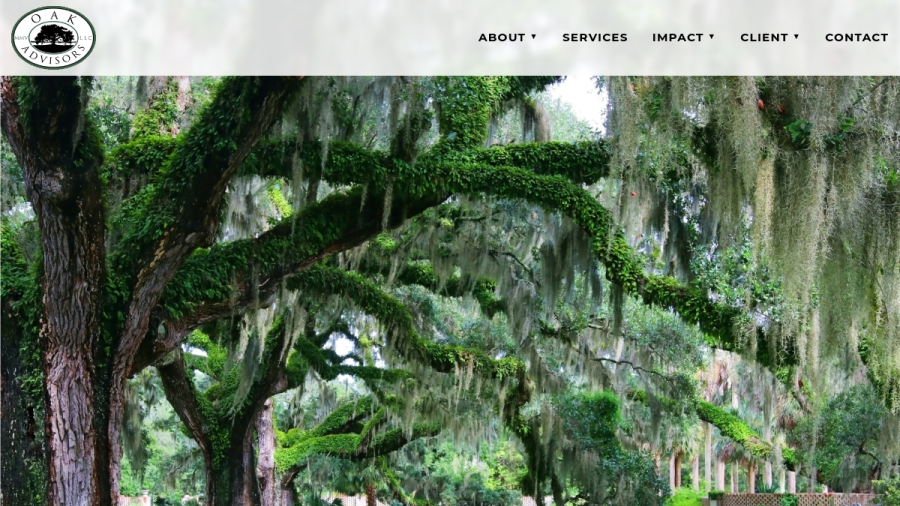 Screenshot of the Oak Advisors, LLC website