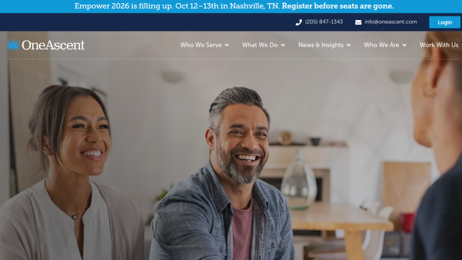 Screenshot of the Oneascent Capital website