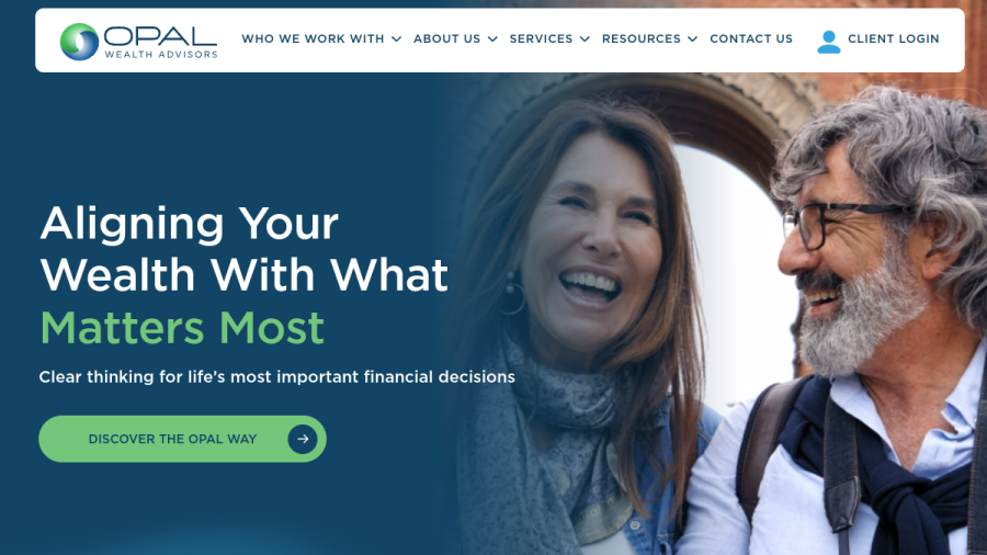 Screenshot of the Opal Wealth Advisors, LLC website