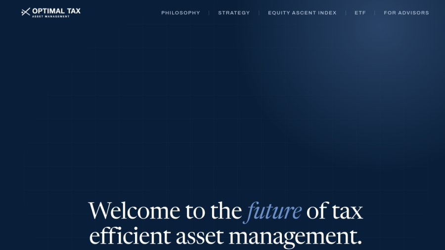 Screenshot of the Optimal Tax Asset Management website