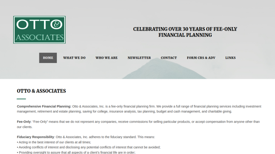 Screenshot of the Otto & Associates, INC. website