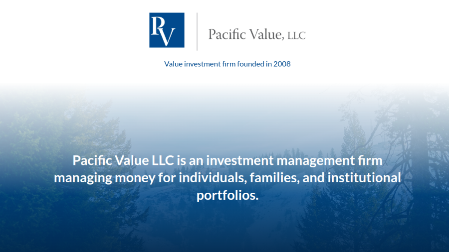 Screenshot of the Pacific Value, LLC website