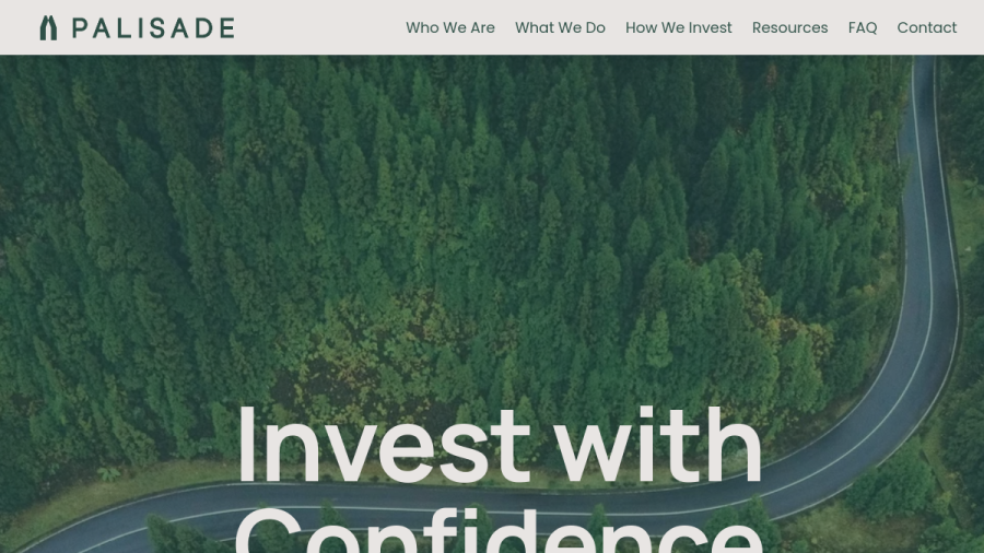 Screenshot of the Palisade Wealth Management website