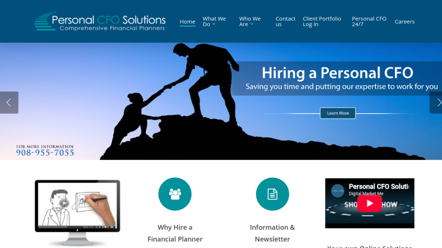Screenshot of the Personal Cfo Solutions LLC website