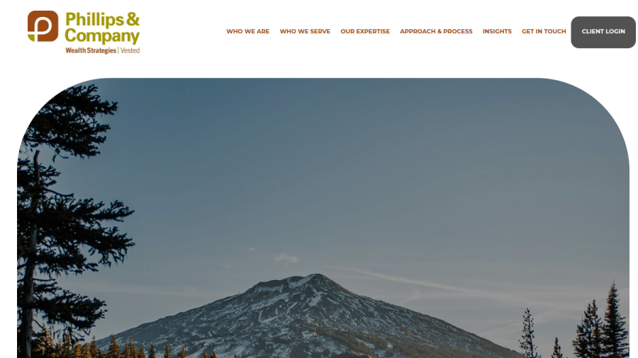 Screenshot of the Phillips And Company Advisors LLC website