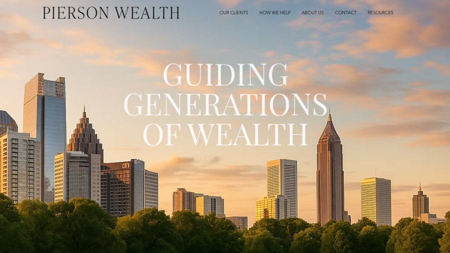 Screenshot of the Pierson Wealth Management website