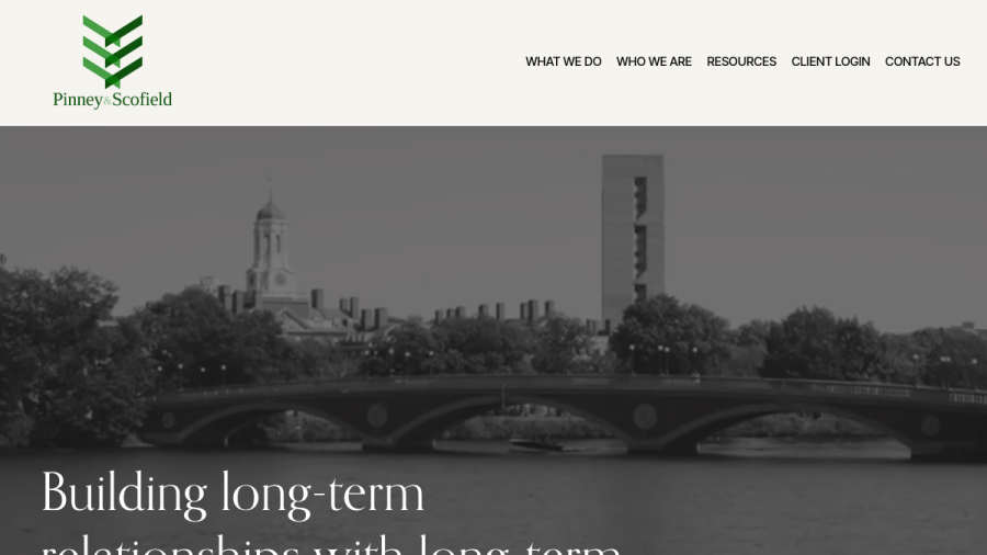 Screenshot of the Pinney & Scofield, INC. website