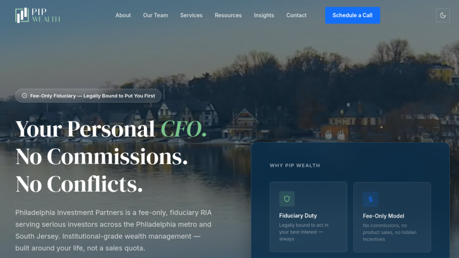 Screenshot of the Philadelphia Investment Partners, LLC website