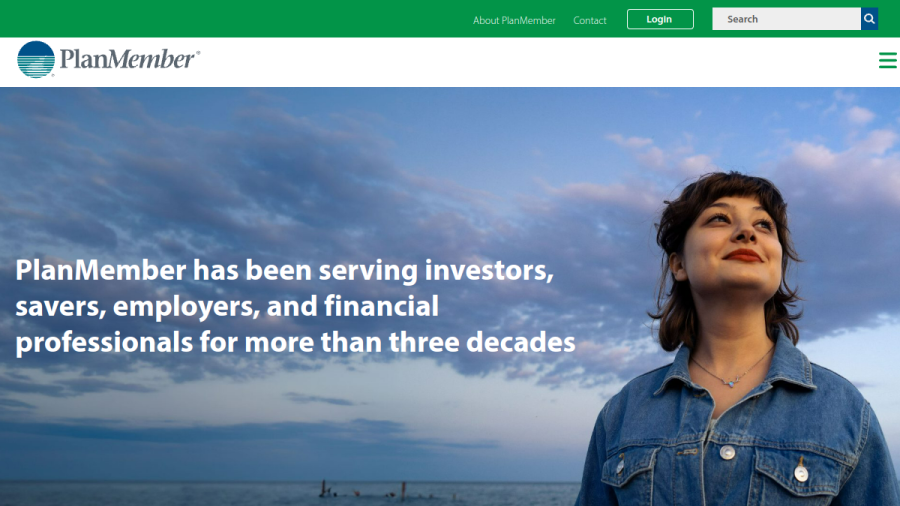 Screenshot of the Planmember Securities Corporation website
