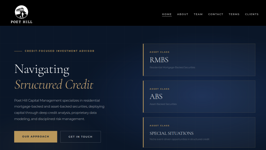 Screenshot of the Poetic Group LLC website