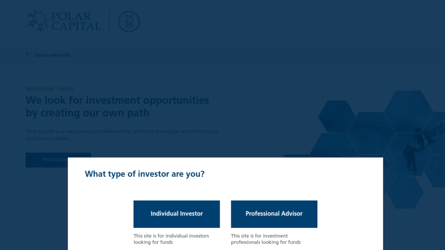 Screenshot of the Polar Capital (America) Corporation website