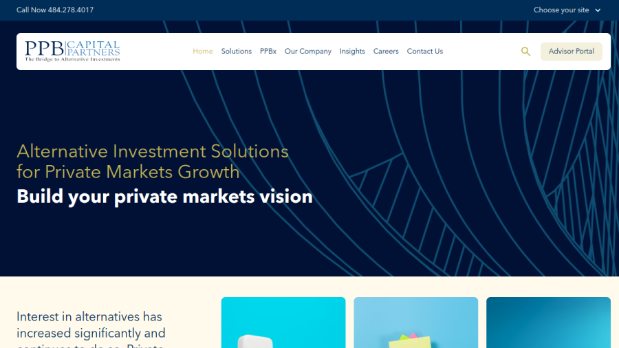 Screenshot of the Ppb Advisors, LLC website
