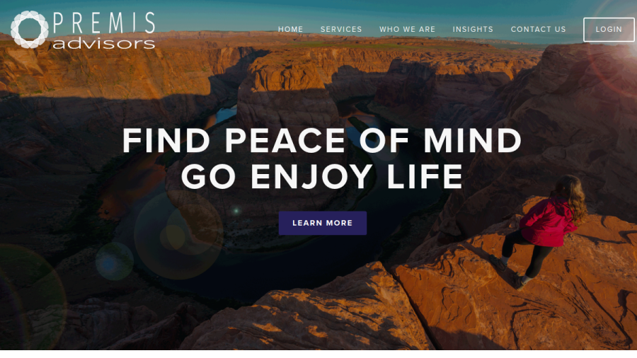 Screenshot of the Premis Advisors, LLC website