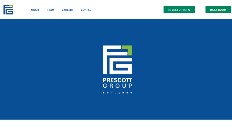 Screenshot of the Prescott Advisors, LLC website