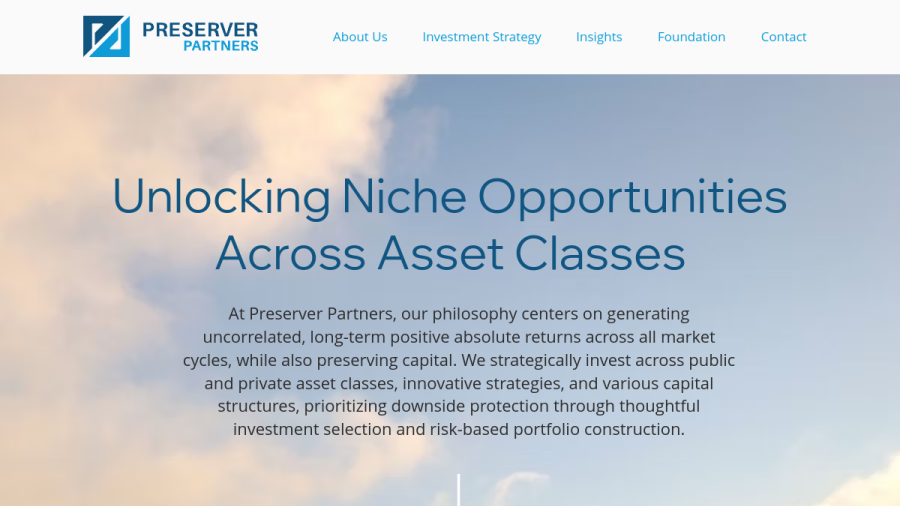 Screenshot of the Preserver Partners website