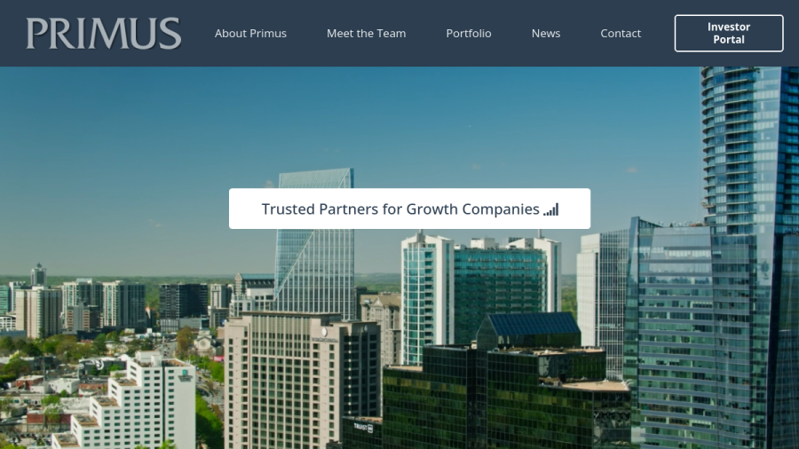 Screenshot of the Primus Capital Partners, INC. website