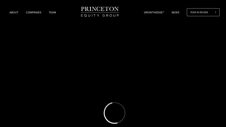 Screenshot of the Princeton Equity Group website
