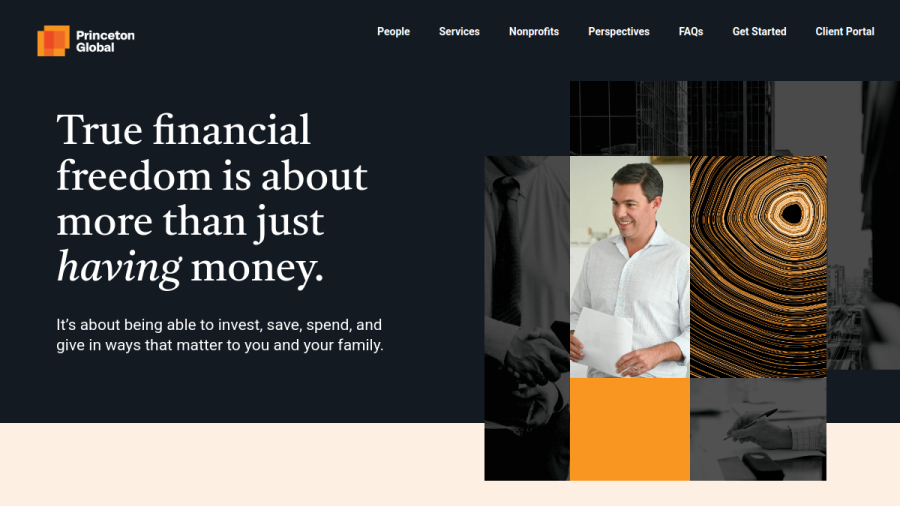 Screenshot of the Princeton Global Asset Management LLC website