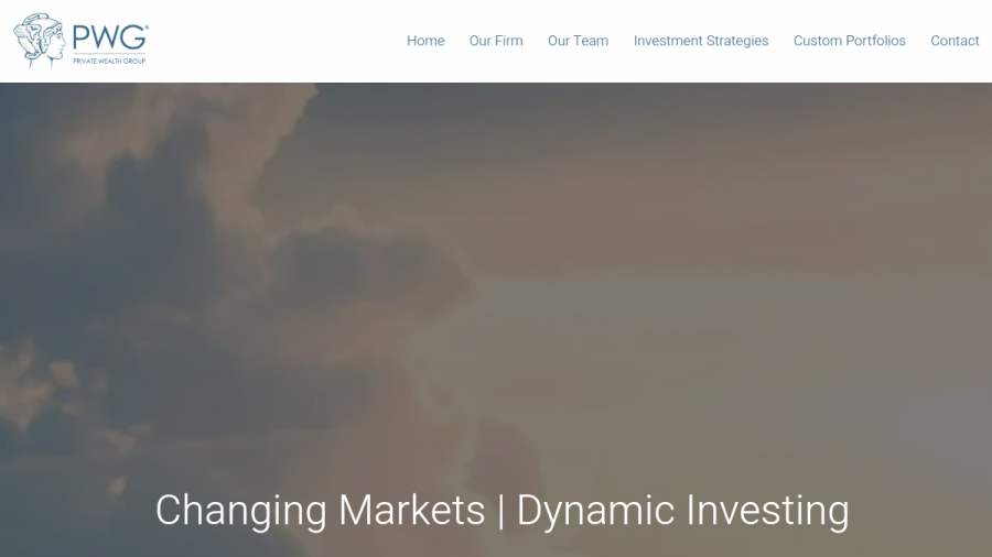 Screenshot of the Private Wealth Group, LLC website
