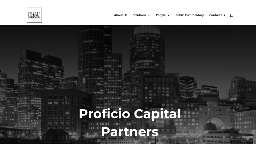 Screenshot of the Proficio Capital Partners LLC website