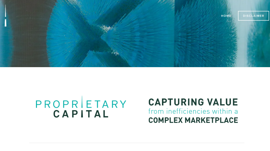 Screenshot of the Proprietary Capital, LLC website