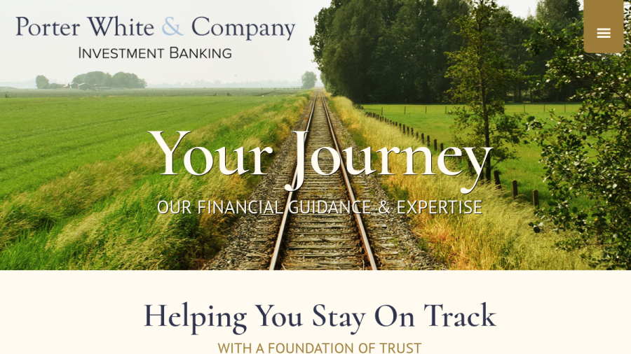 Screenshot of the Porter White Investment Advisors, INC. website