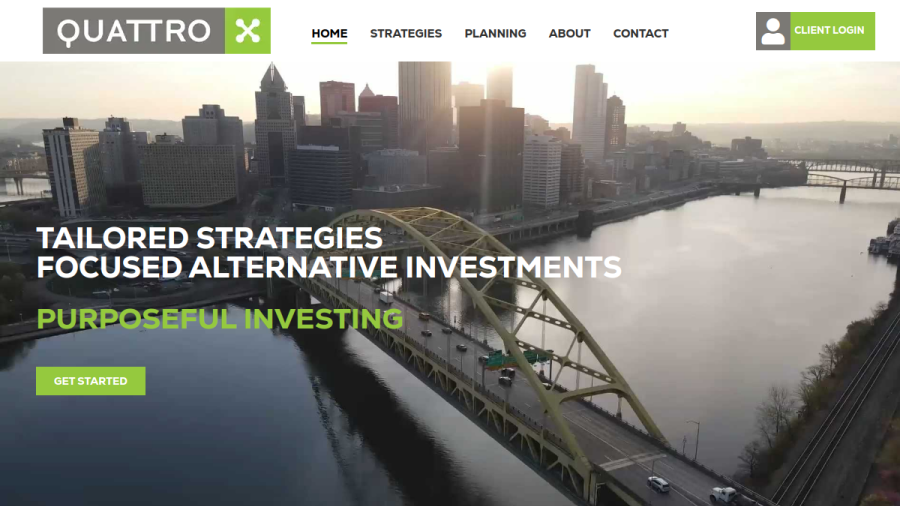 Screenshot of the Quattro Advisors L.L.C. website