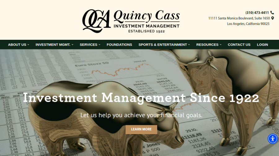 Screenshot of the Qca Capital Management INC website