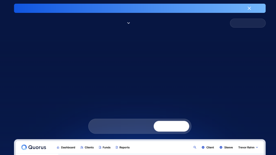 Screenshot of the Quorus INC. website