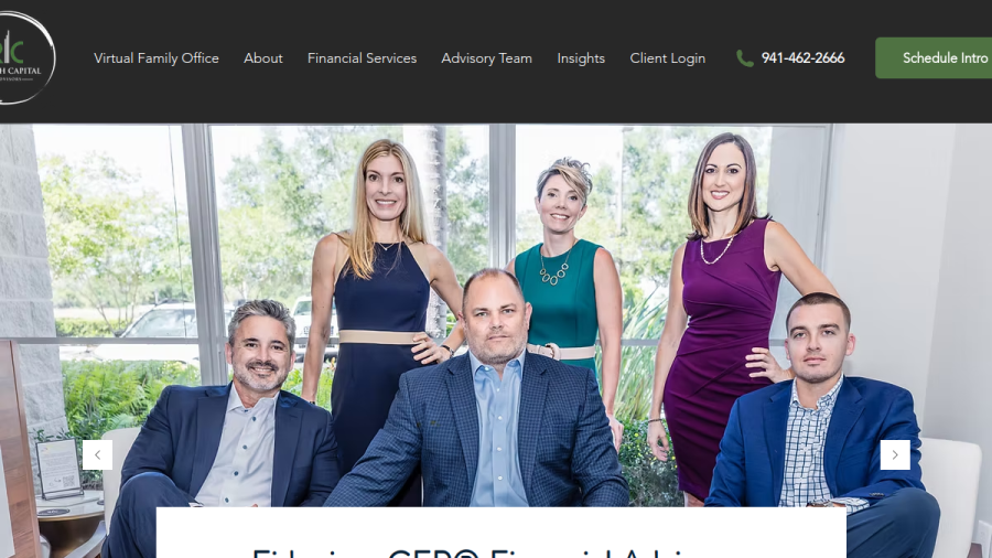 Screenshot of the Ranch Capital Advisors INC. website