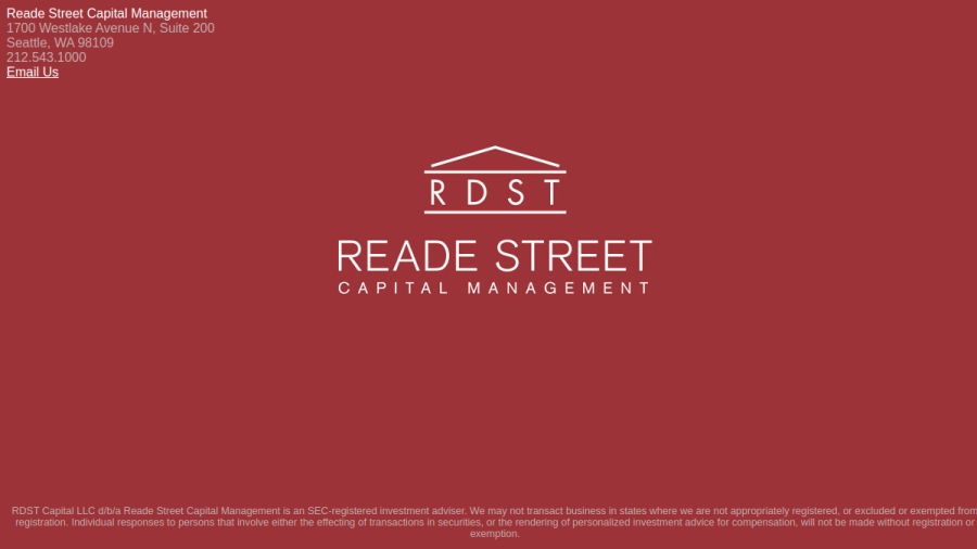 Screenshot of the Rdst Capital LLC website