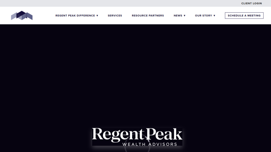 Screenshot of the Regent Peak Wealth Advisors, LLC website