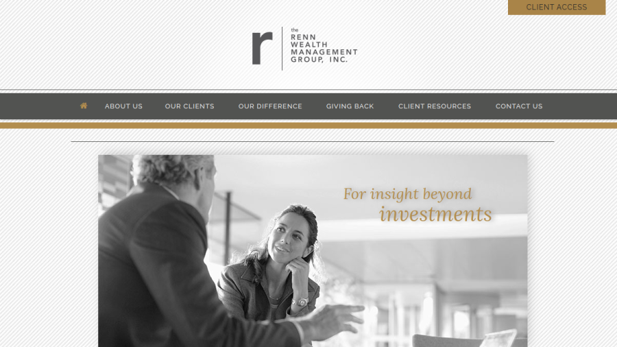 Screenshot of the The Renn Wealth Management Group, INC. website