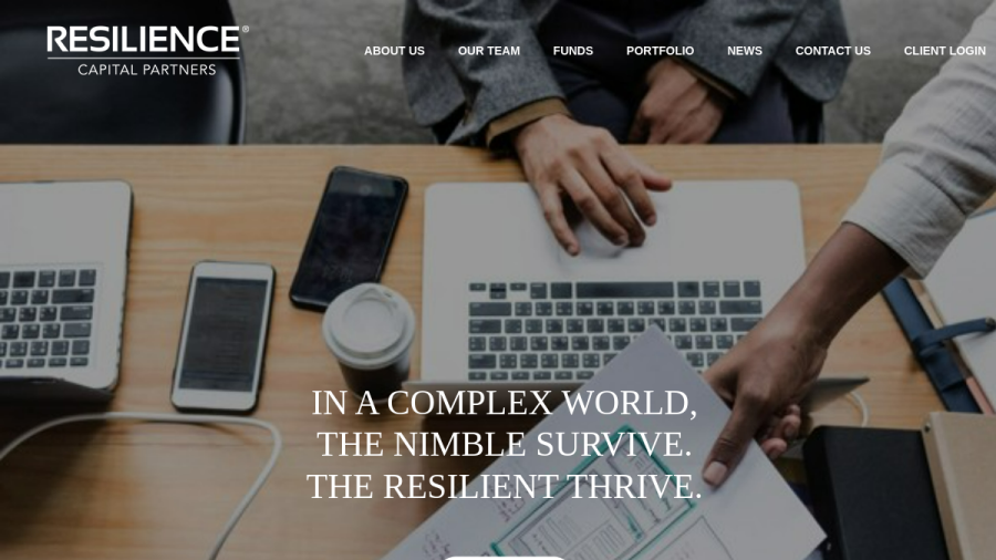 Screenshot of the Resilience Management website