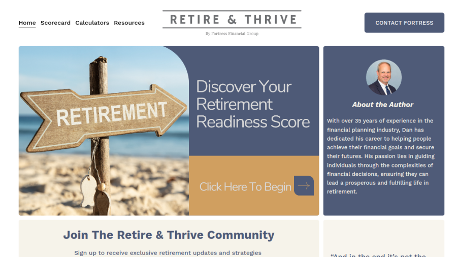 Screenshot of the Fortress Financial Group, LLC website