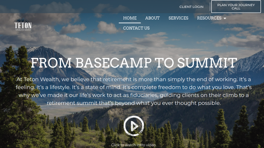 Screenshot of the Teton Wealth Group LLC website
