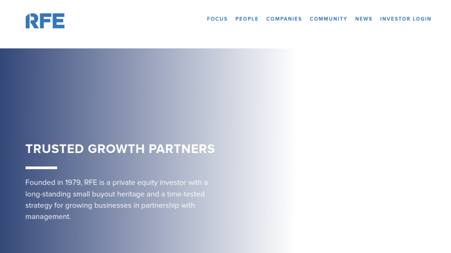 Screenshot of the Rfe Management Corporation website