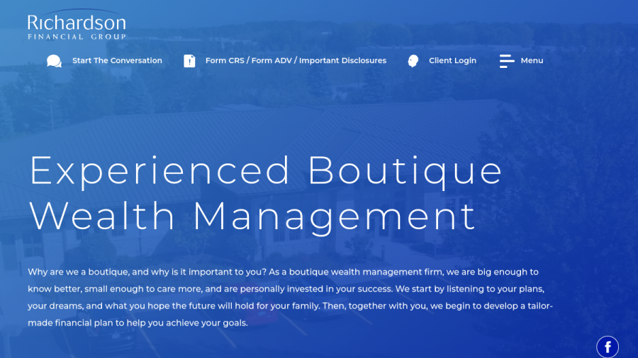 Screenshot of the Richardson Capital Management, LLC website