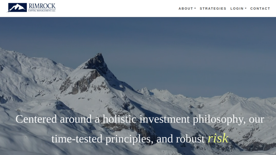Screenshot of the Rimrock Capital Management LLC website