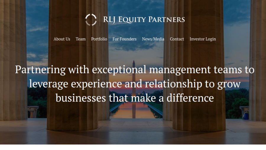 Screenshot of the Rlj Equity Partners, LLC website